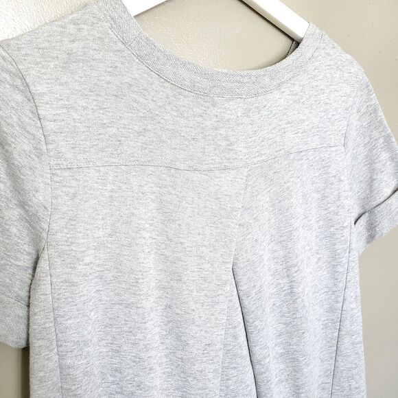 Caslon Dress Women's Size Small Gray Sweatshirt Cuffed Short Sleeves Pockets - Picture 4 of 9